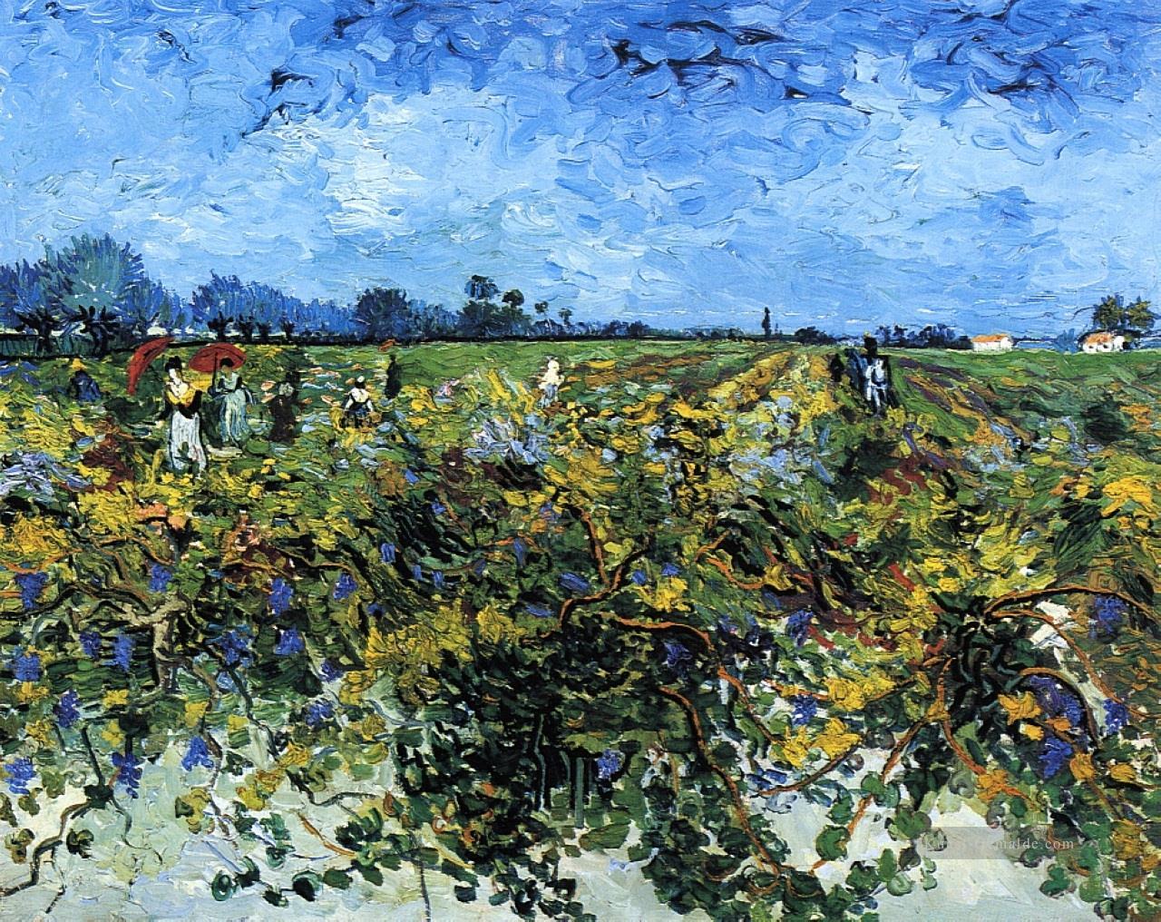 The Green Vinyard Vincent van Gogh Szenerie Ölgemälde